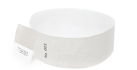 Stub Tyvek Wristband (silver)