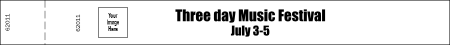 Wristband with stub and Bold Text (2 lines) with Logo